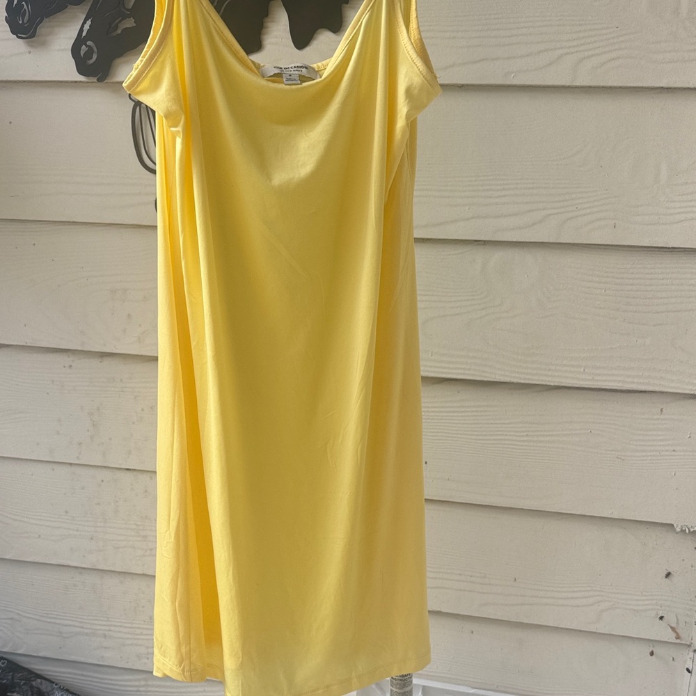 Old Navy Yellow Scoop Neck Slip Dress
